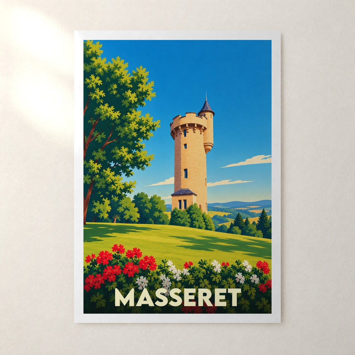 Affiche Masseret – sans cadre, accrochée au mur