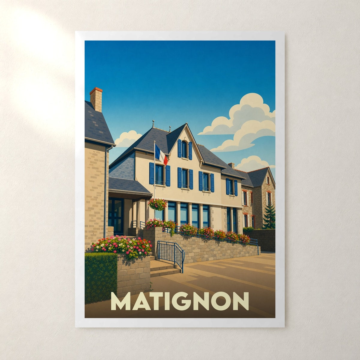 Affiche Matignon – sans cadre, accrochée au mur