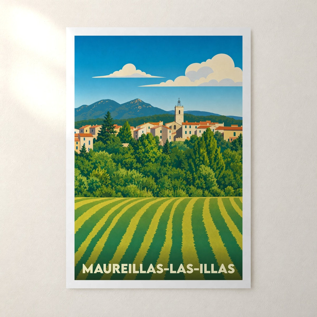 Affiche Maureillas-las-Illas – sans cadre, accrochée au mur