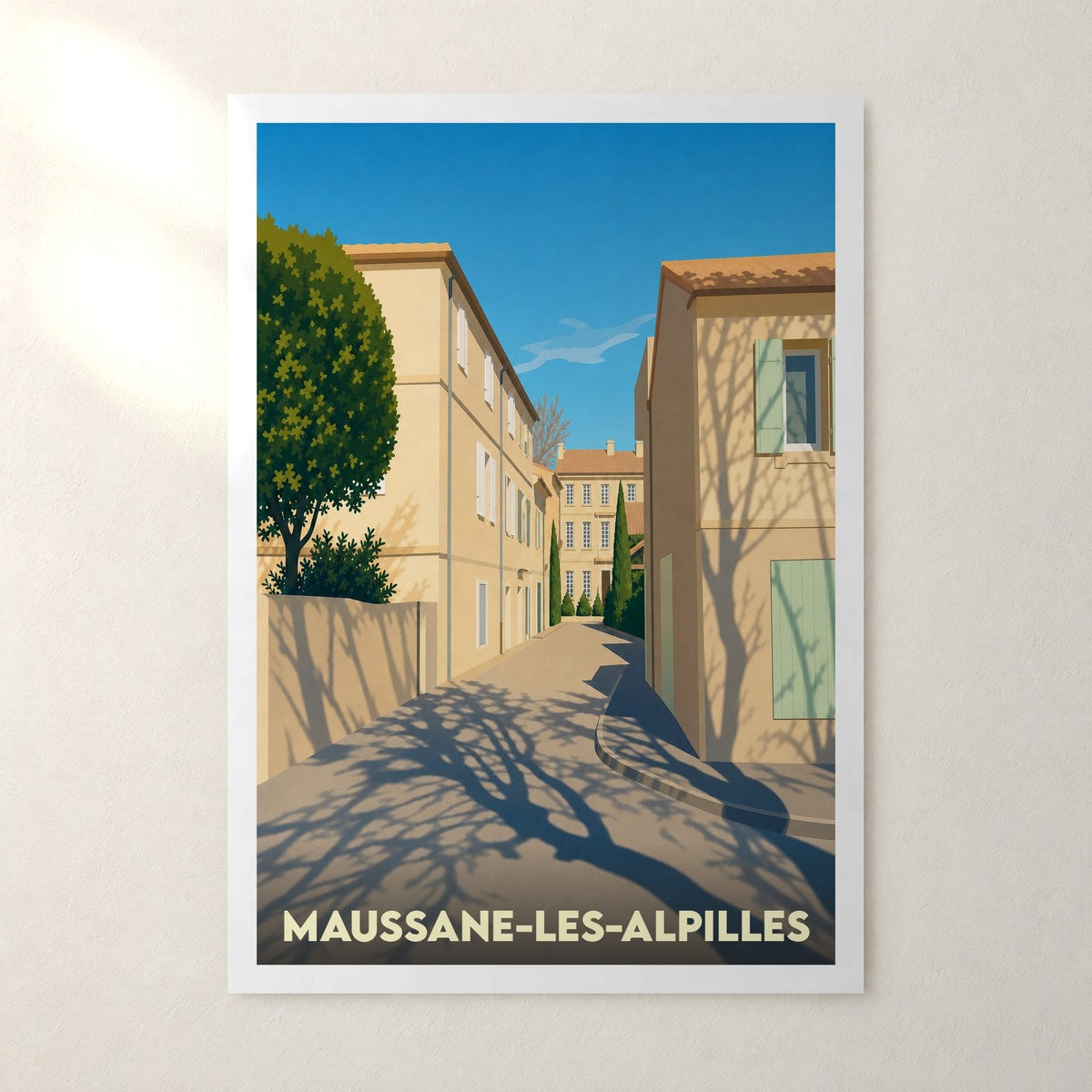 Affiche Maussane-les-Alpilles – sans cadre, accrochée au mur