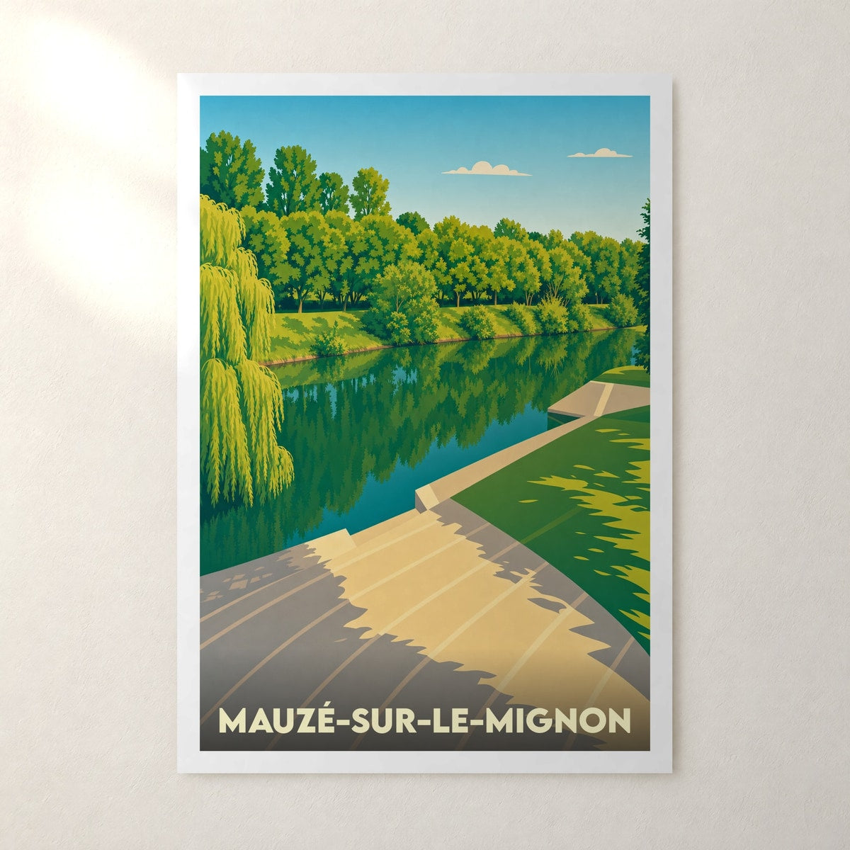 Affiche Mauzé-sur-le-Mignon – sans cadre, accrochée au mur