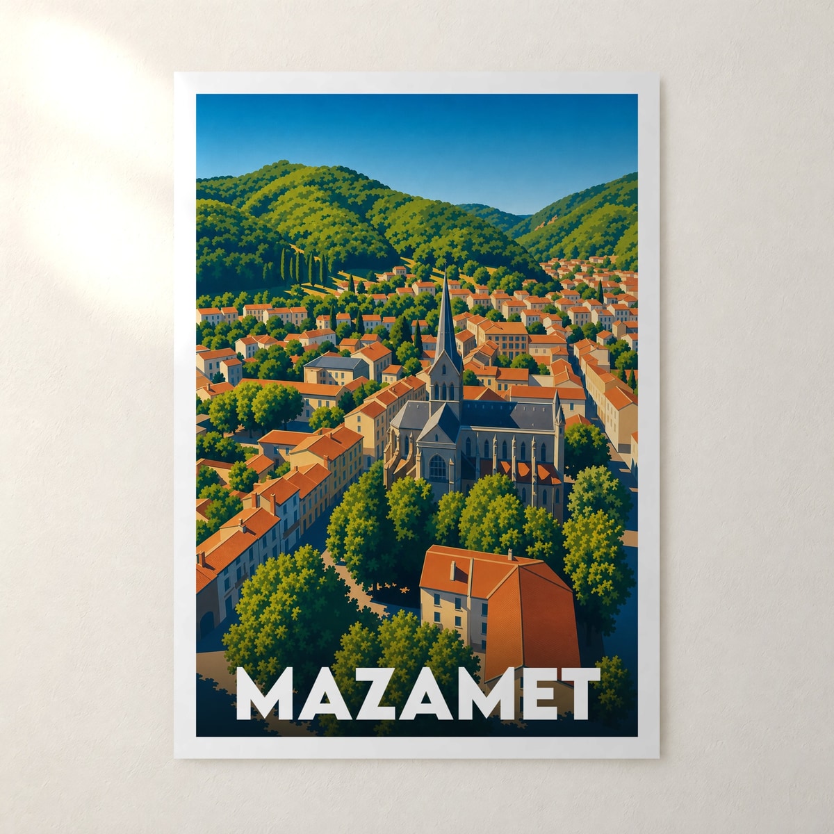 Affiche Mazamet – sans cadre, accrochée au mur