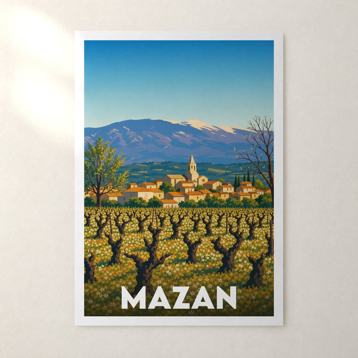 Affiche Mazan – sans cadre, accrochée au mur