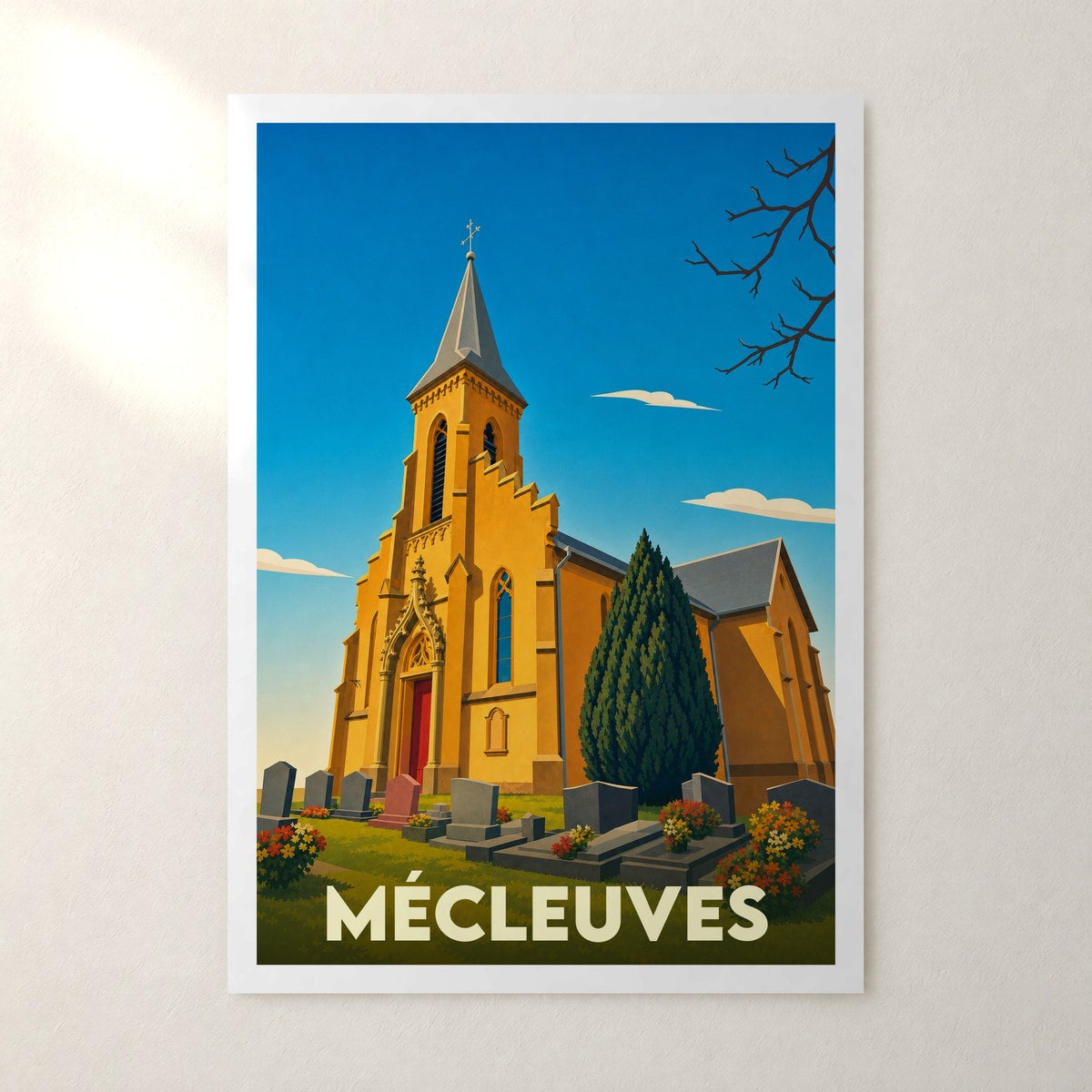 Affiche Mécleuves – sans cadre, accrochée au mur