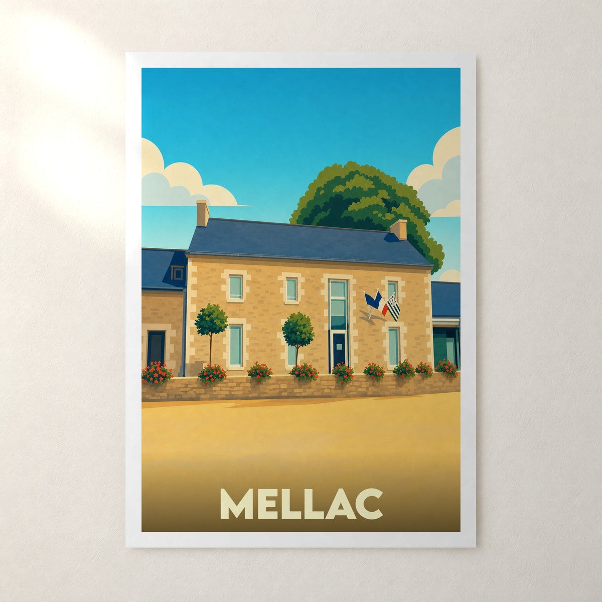 Affiche Mellac – sans cadre, accrochée au mur