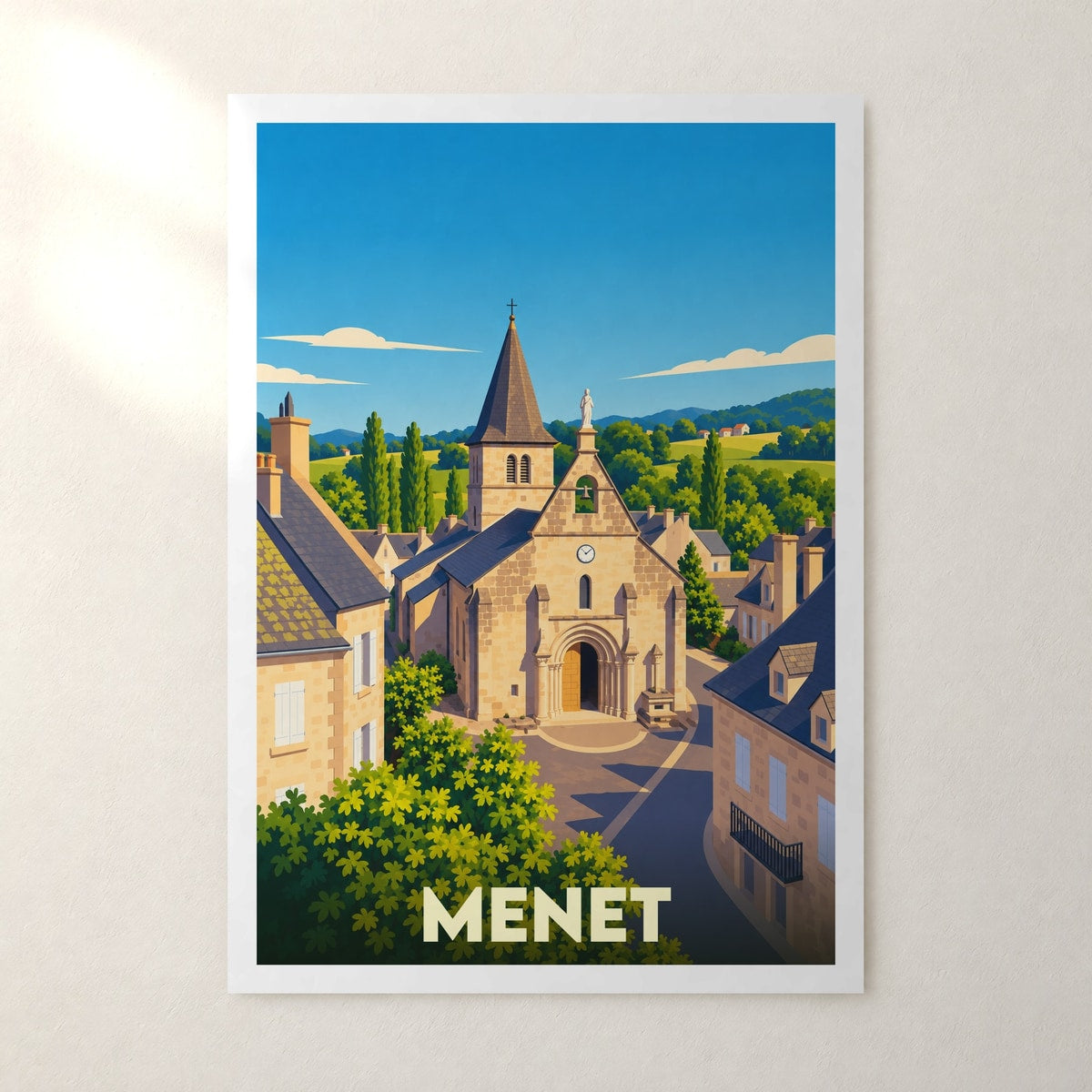 Affiche Menet – sans cadre, accrochée au mur