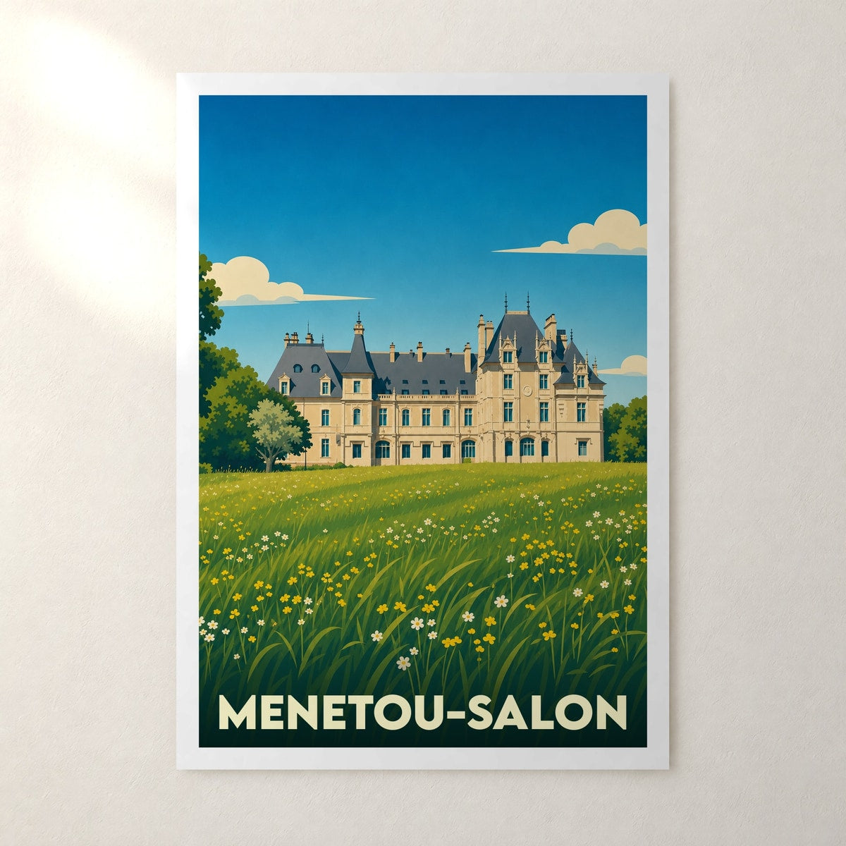 Affiche Menetou-Salon – sans cadre, accrochée au mur