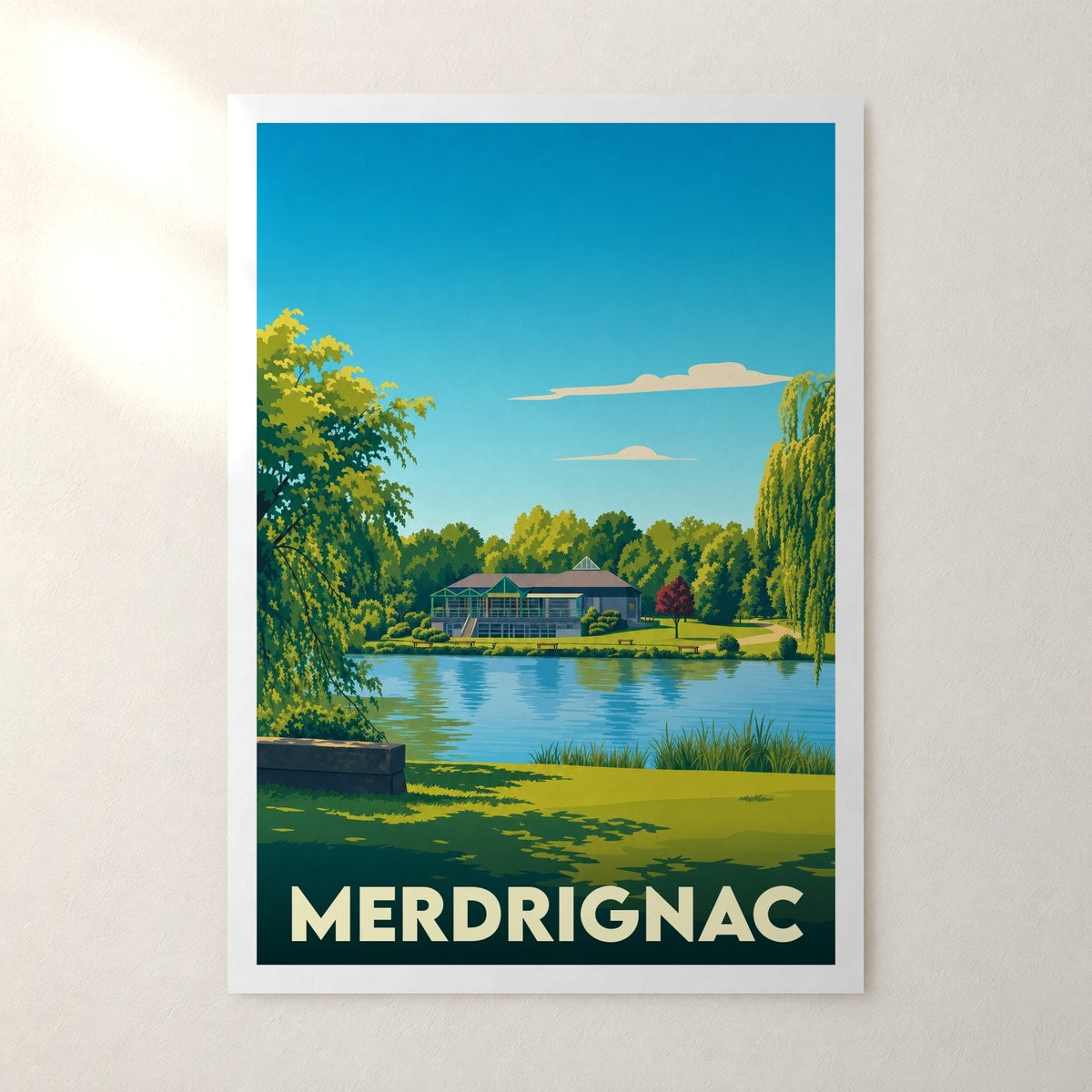 Affiche Merdrignac – sans cadre, accrochée au mur