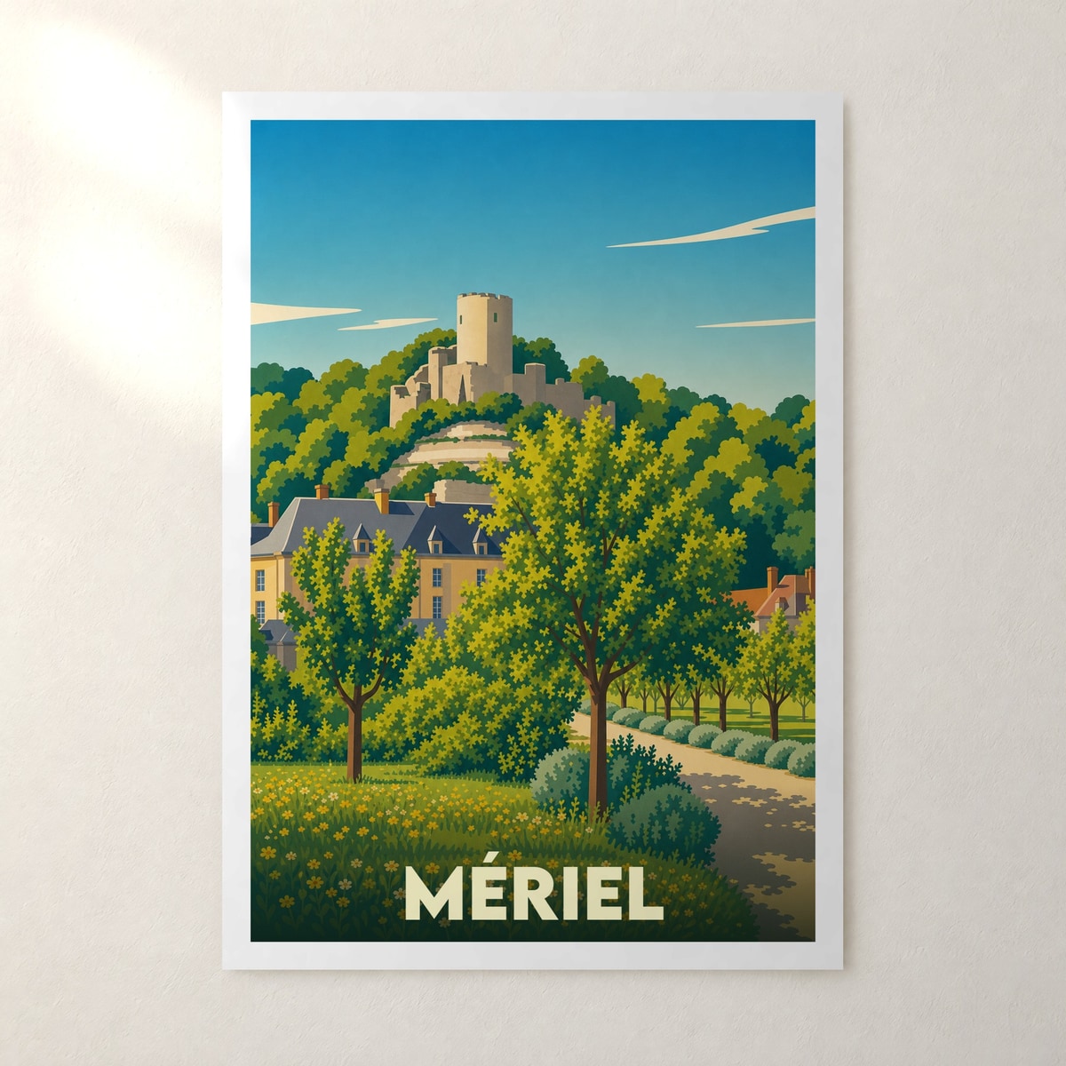 Affiche Mériel – sans cadre, accrochée au mur
