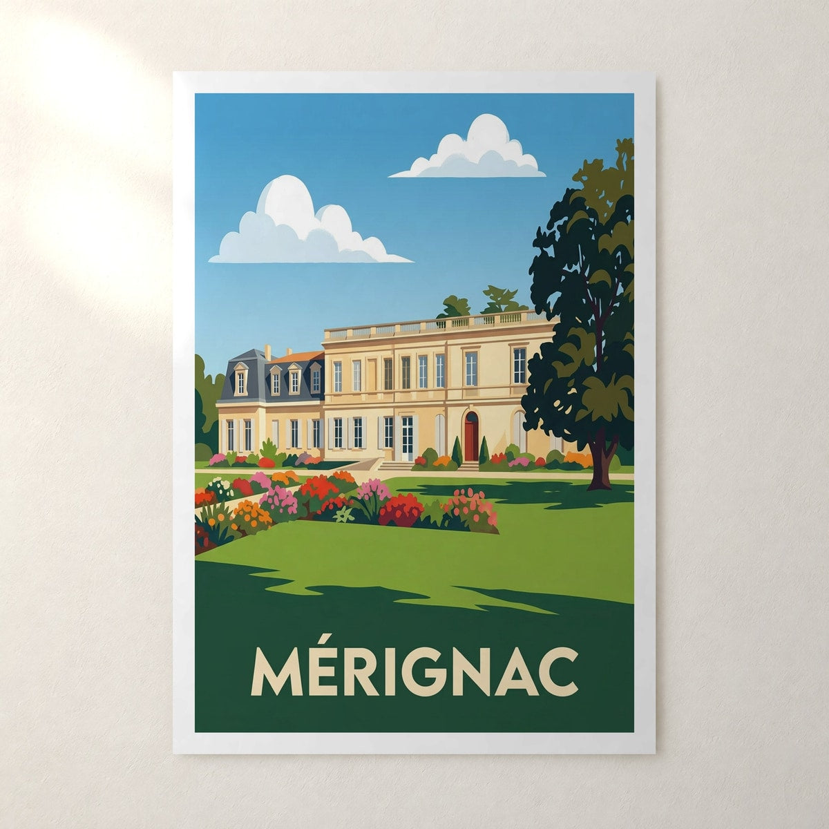 Affiche Mérignac – sans cadre, accrochée au mur