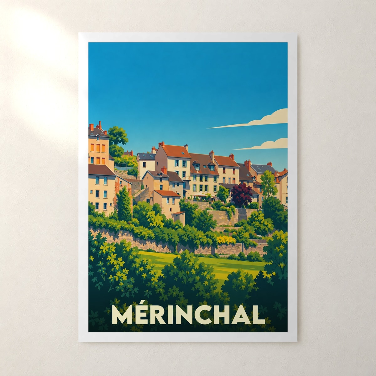 Affiche Mérinchal – sans cadre, accrochée au mur