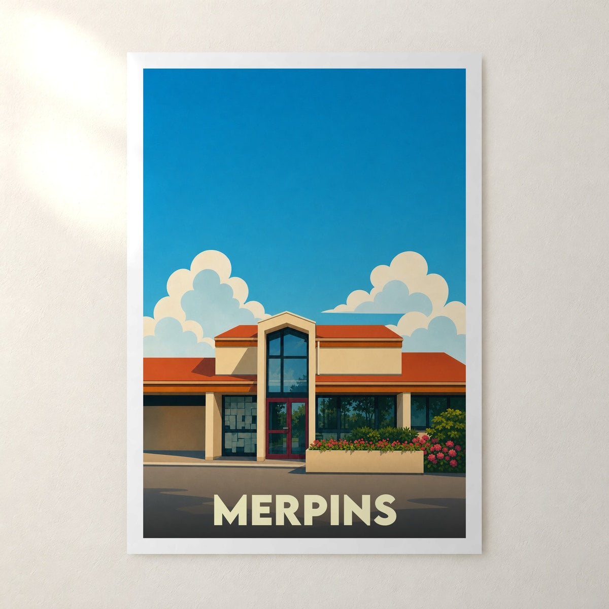 Affiche Merpins – sans cadre, accrochée au mur