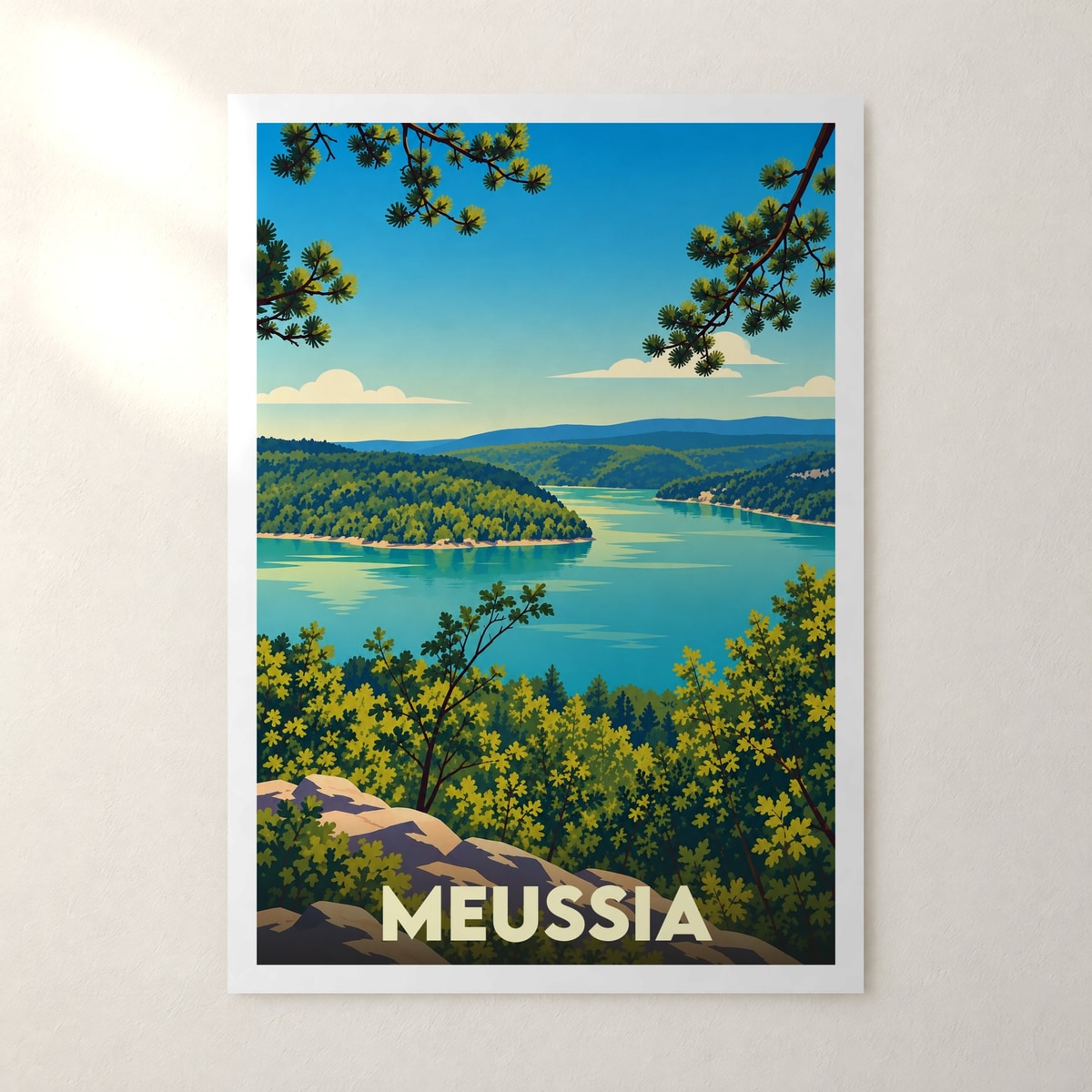 Affiche Meussia – sans cadre, accrochée au mur