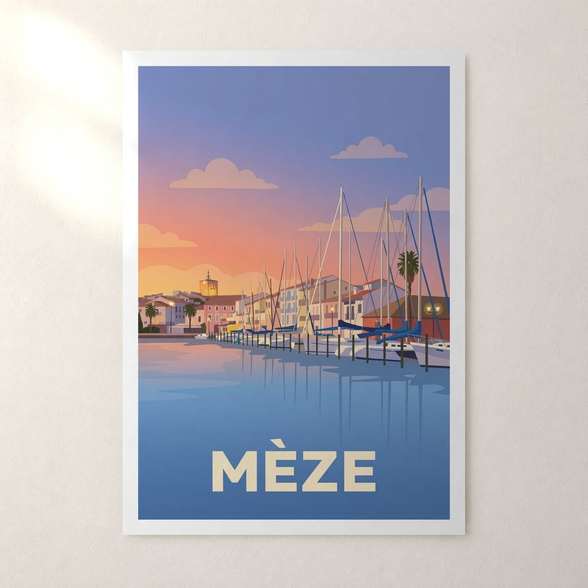 Affiche Mèze – sans cadre, accrochée au mur