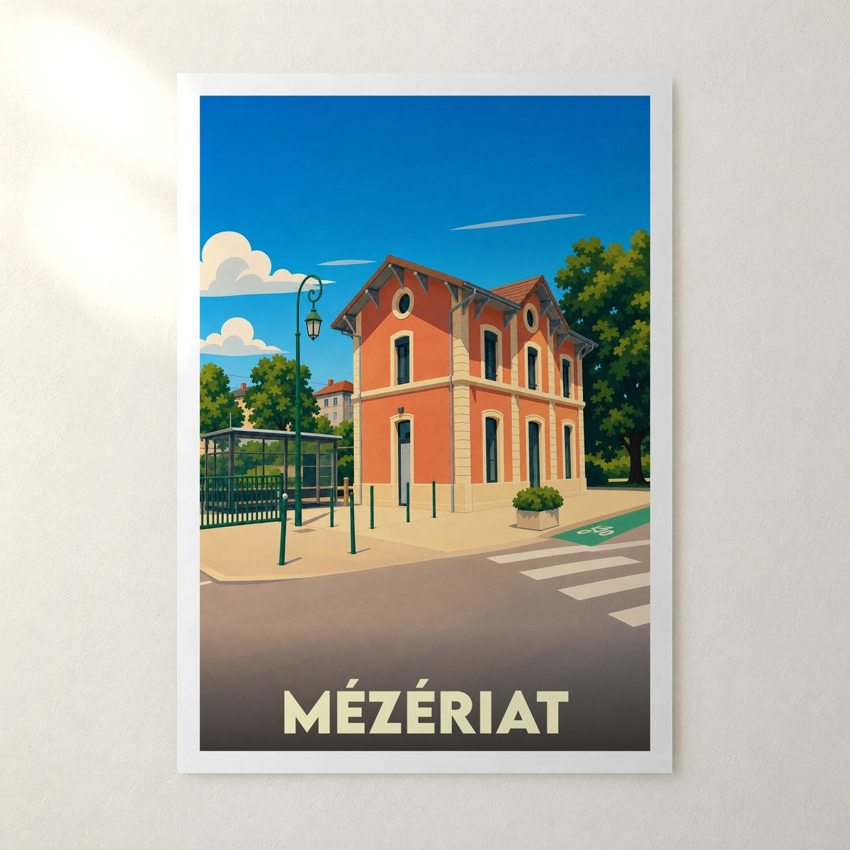 Affiche Mézériat – sans cadre, accrochée au mur