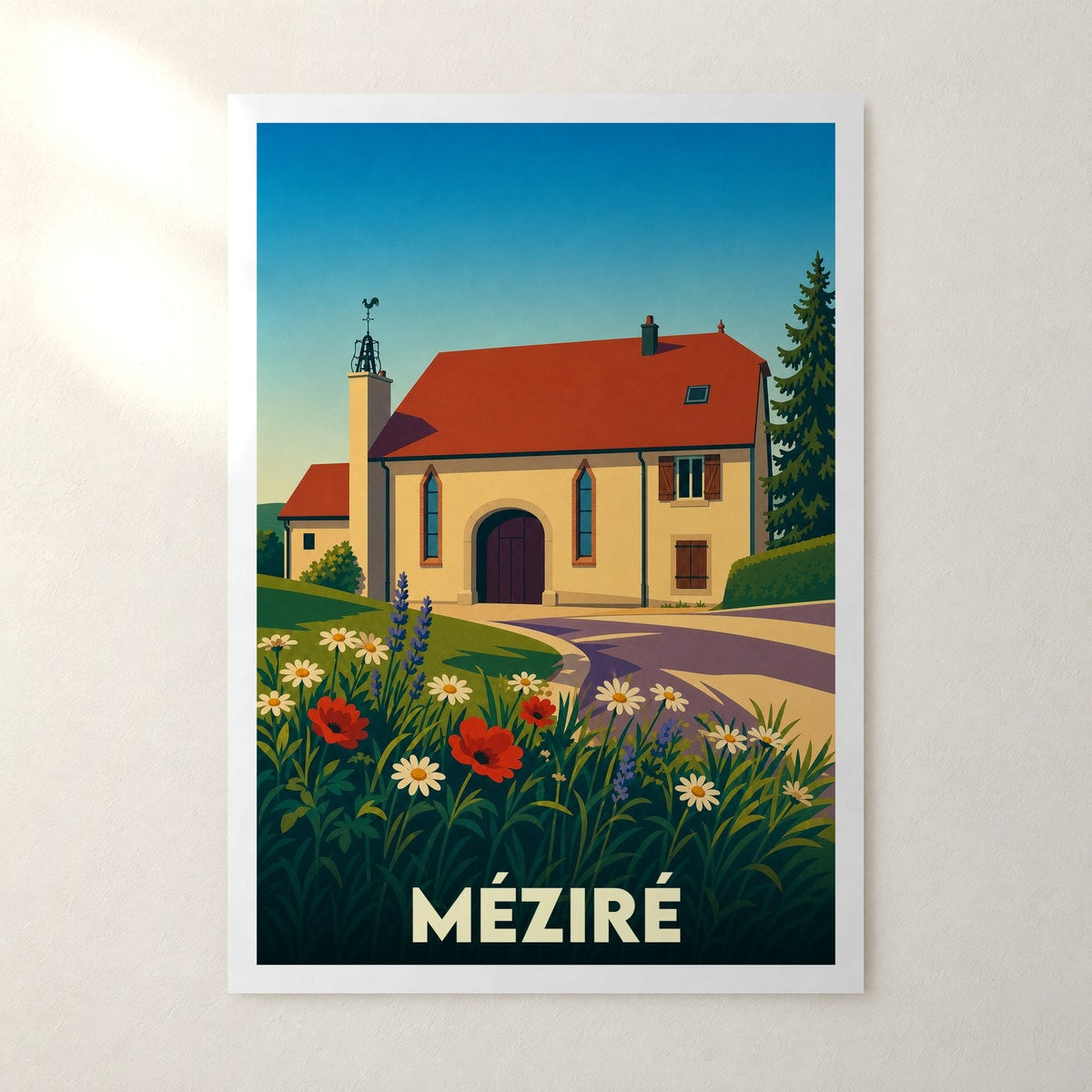 Affiche Méziré – sans cadre, accrochée au mur