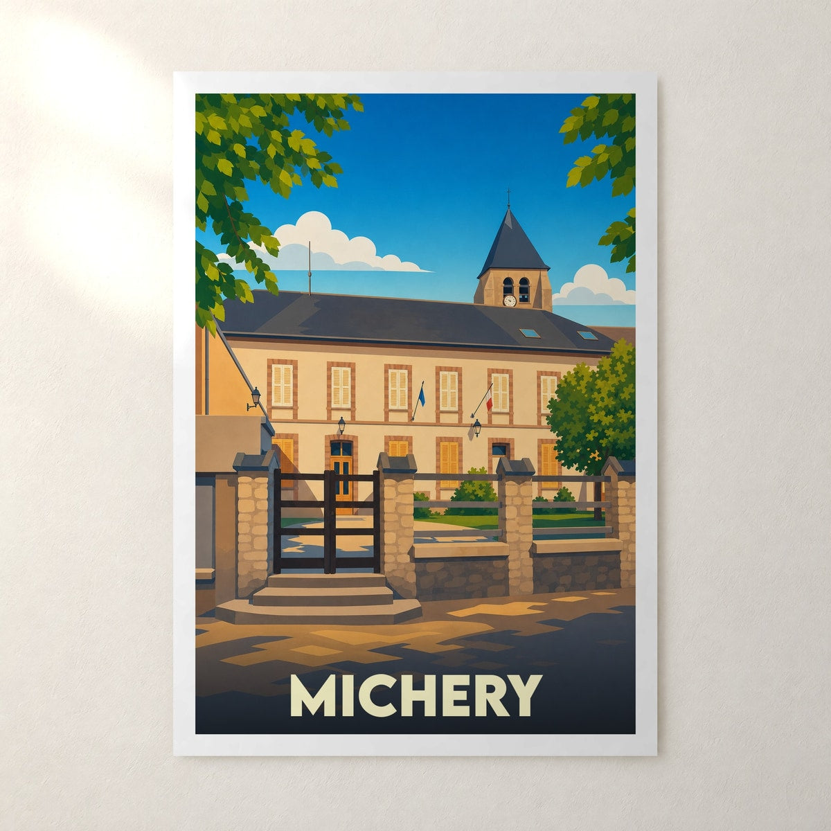 Affiche Michery – sans cadre, accrochée au mur