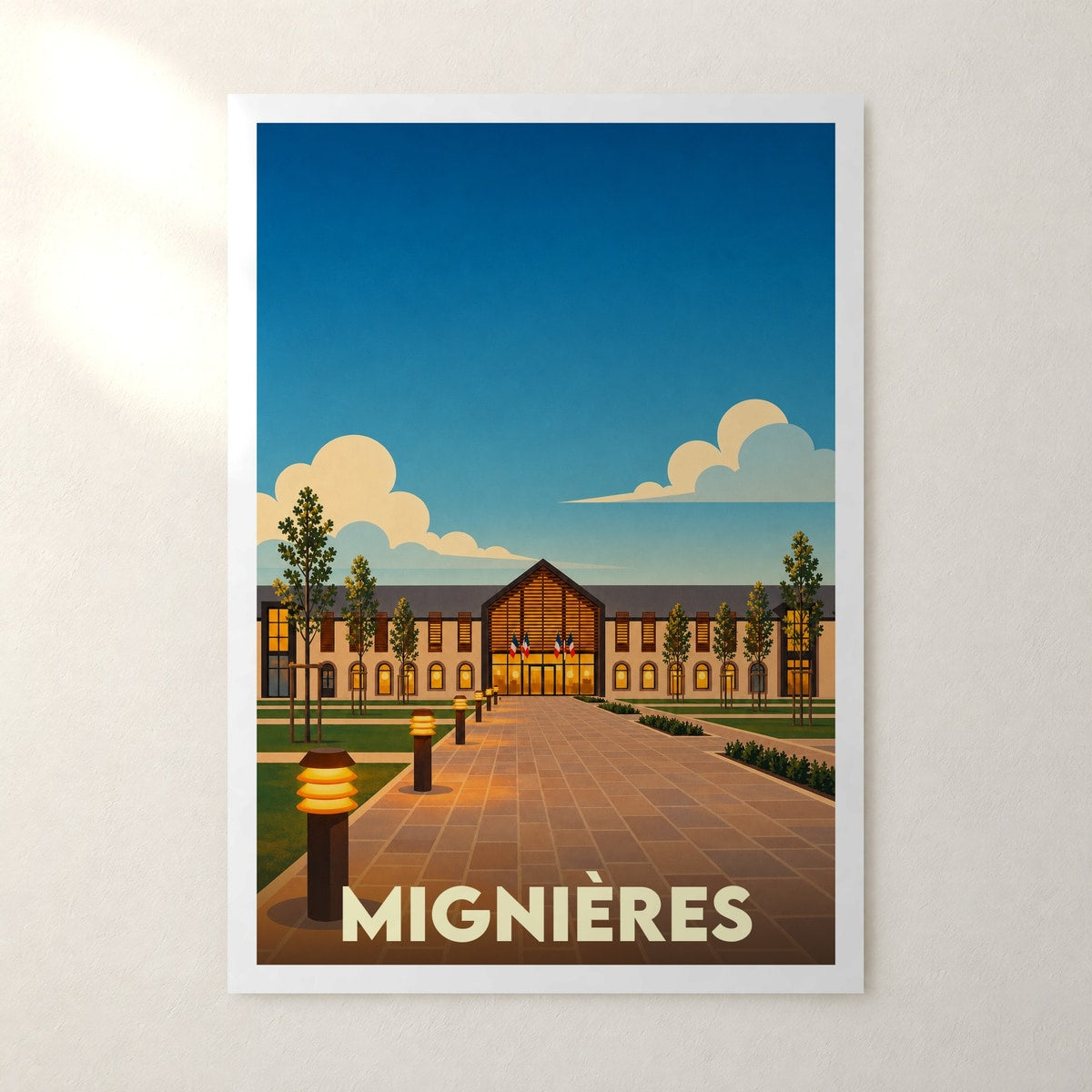 Affiche Mignières – sans cadre, accrochée au mur