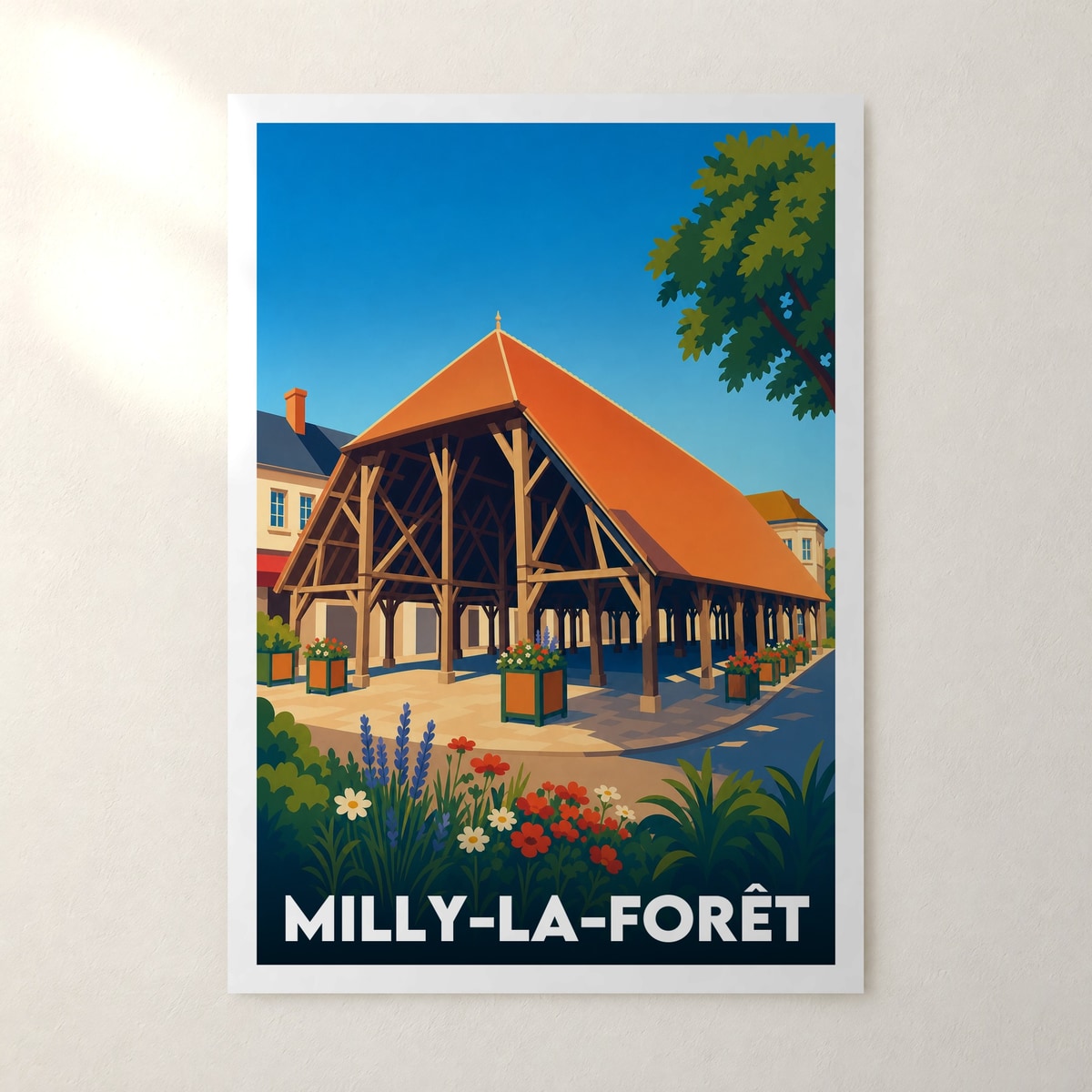 Affiche Milly-la-Forêt – sans cadre, accrochée au mur