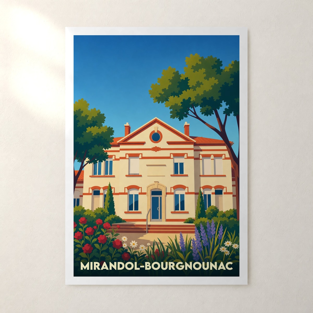 Affiche Mirandol-Bourgnounac – sans cadre, accrochée au mur