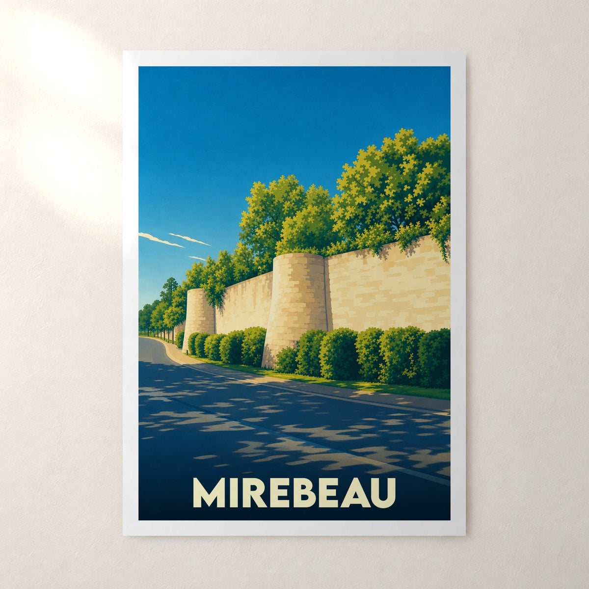 Affiche Mirebeau – sans cadre, accrochée au mur