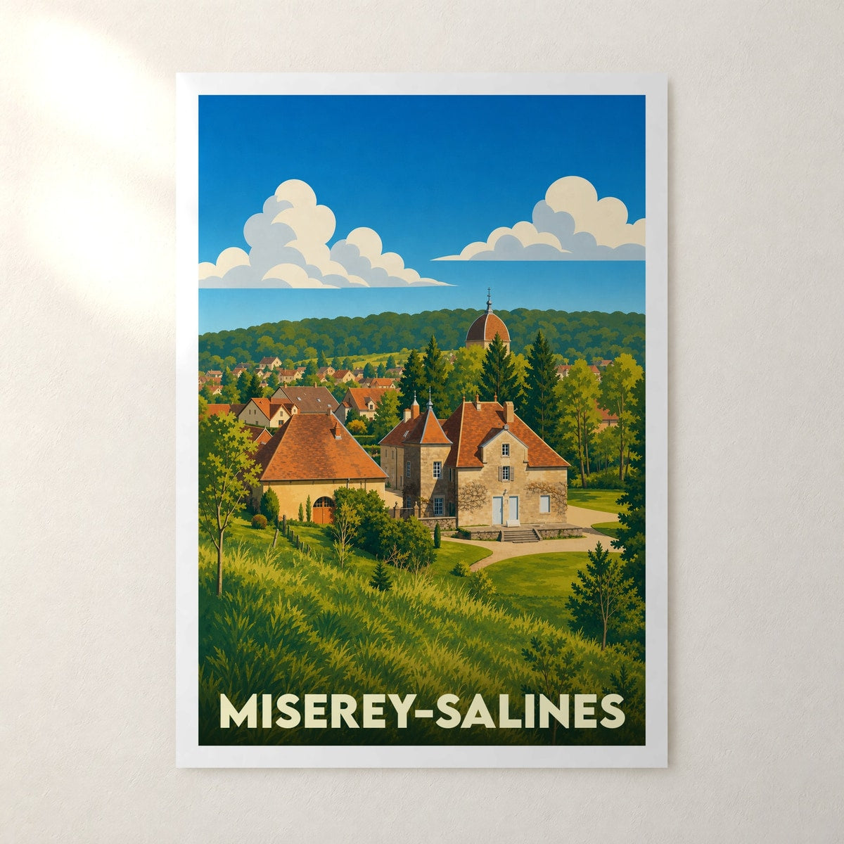 Affiche Miserey-Salines – sans cadre, accrochée au mur