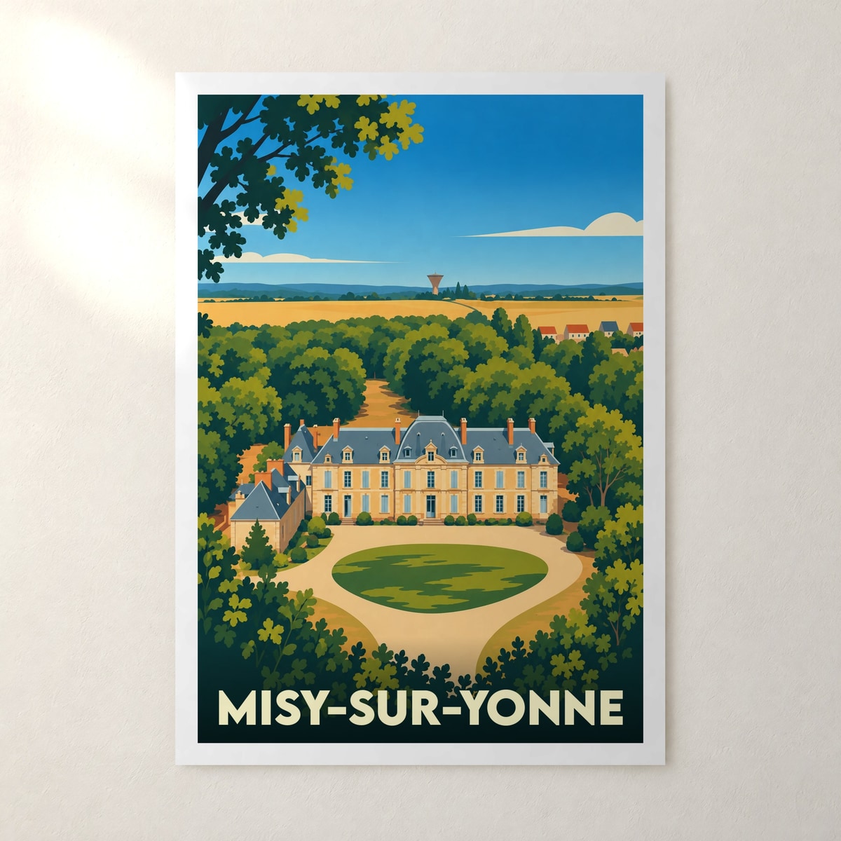 Affiche Misy-sur-Yonne – sans cadre, accrochée au mur