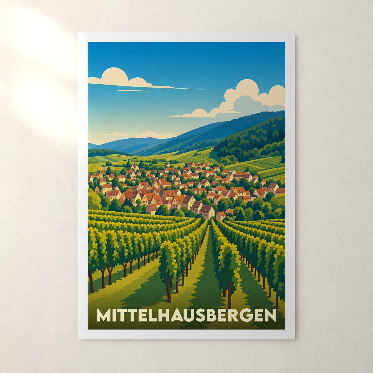 Affiche Mittelhausbergen – sans cadre, accrochée au mur
