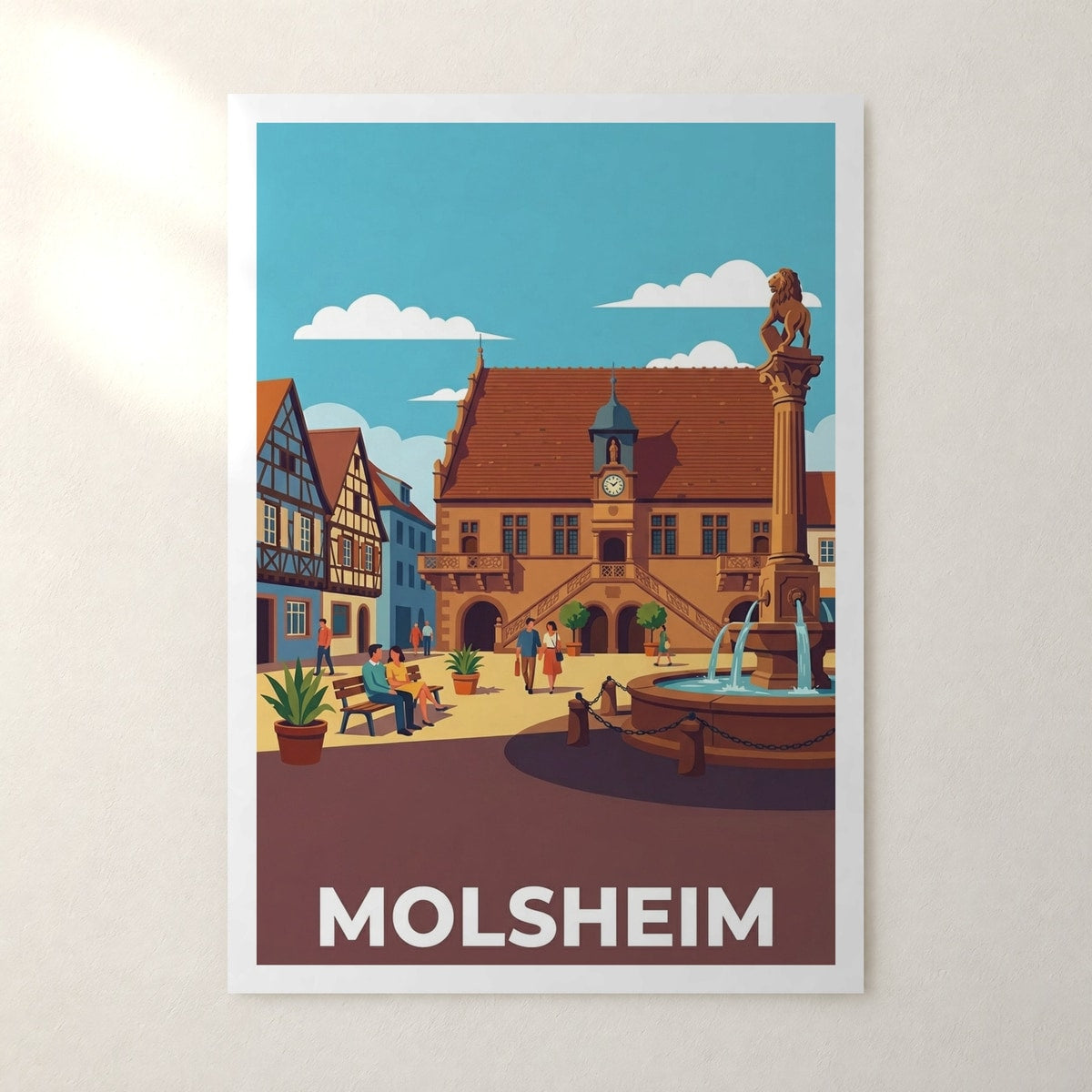 Affiche Molsheim – sans cadre, accrochée au mur