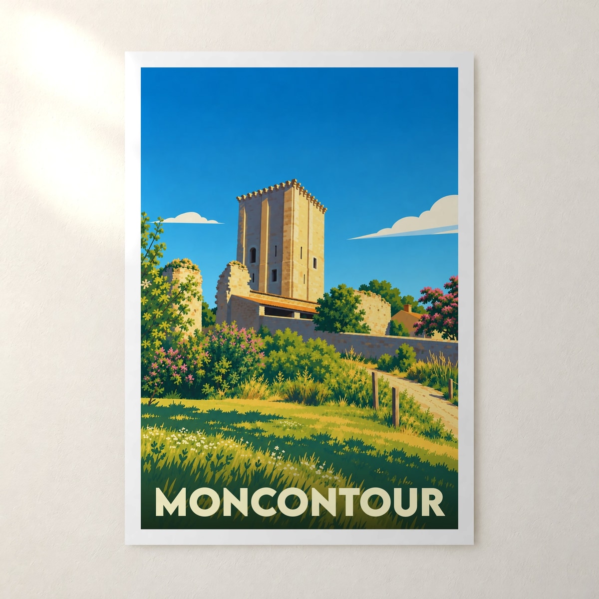 Affiche Moncontour (Vienne) – sans cadre, accrochée au mur