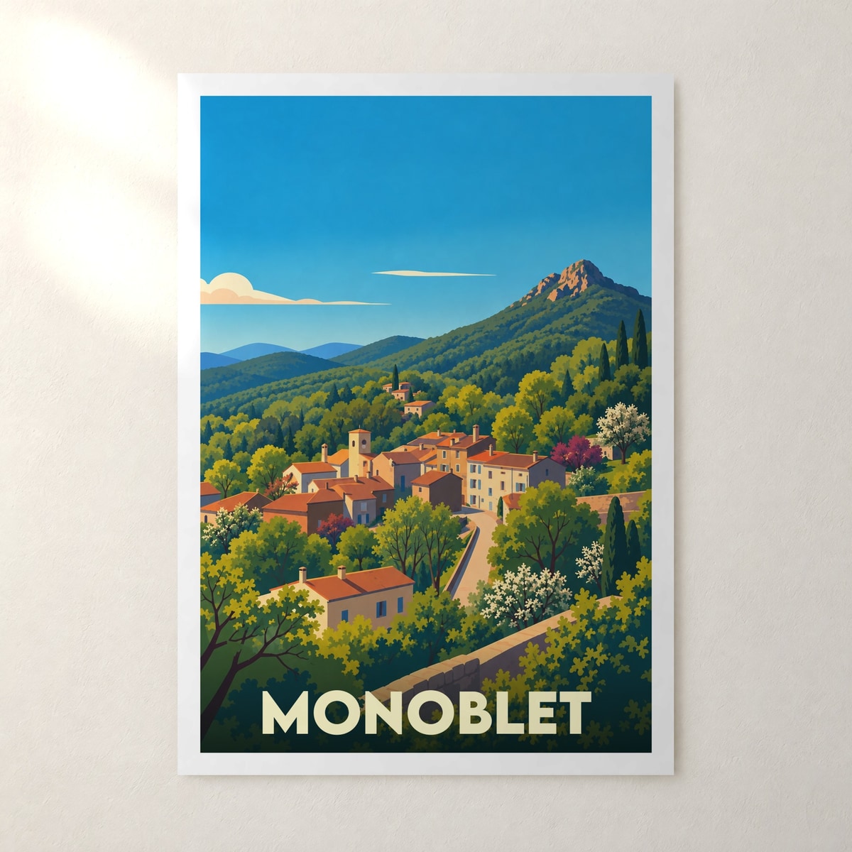 Affiche Monoblet – sans cadre, accrochée au mur