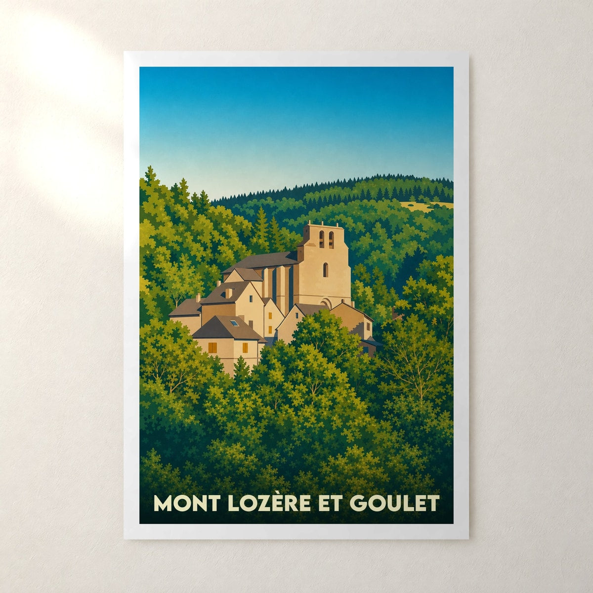 Affiche Mont Lozère et Goulet – sans cadre, accrochée au mur