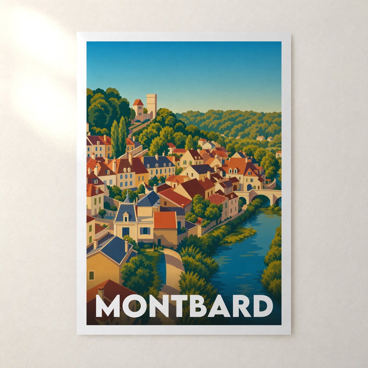 Affiche Montbard – sans cadre, accrochée au mur