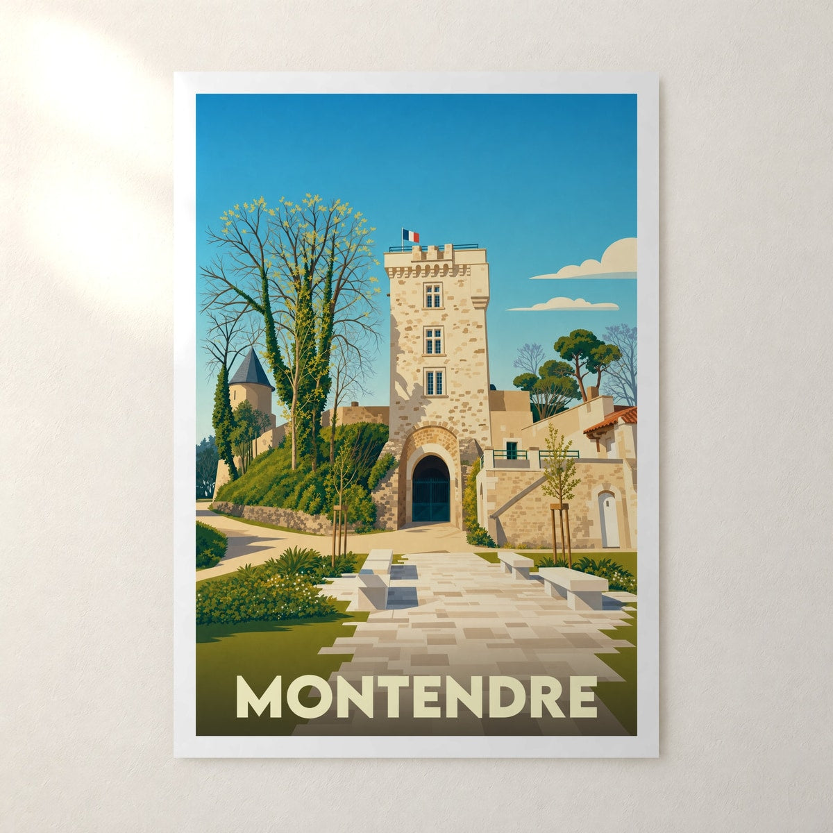 Affiche Montendre – sans cadre, accrochée au mur