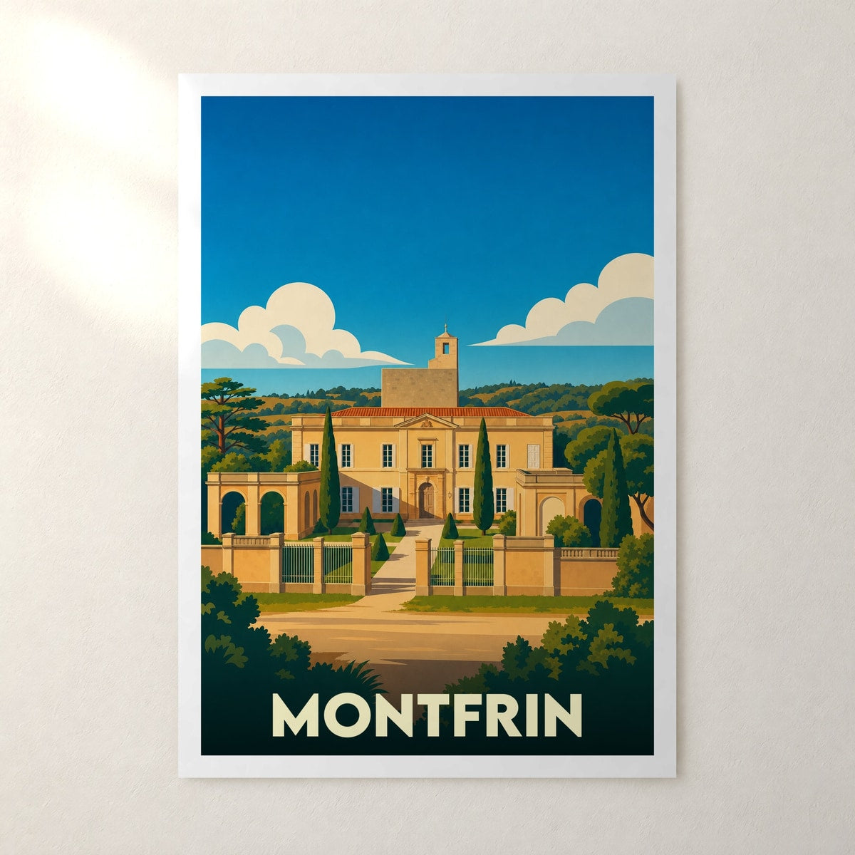 Affiche Montfrin – sans cadre, accrochée au mur