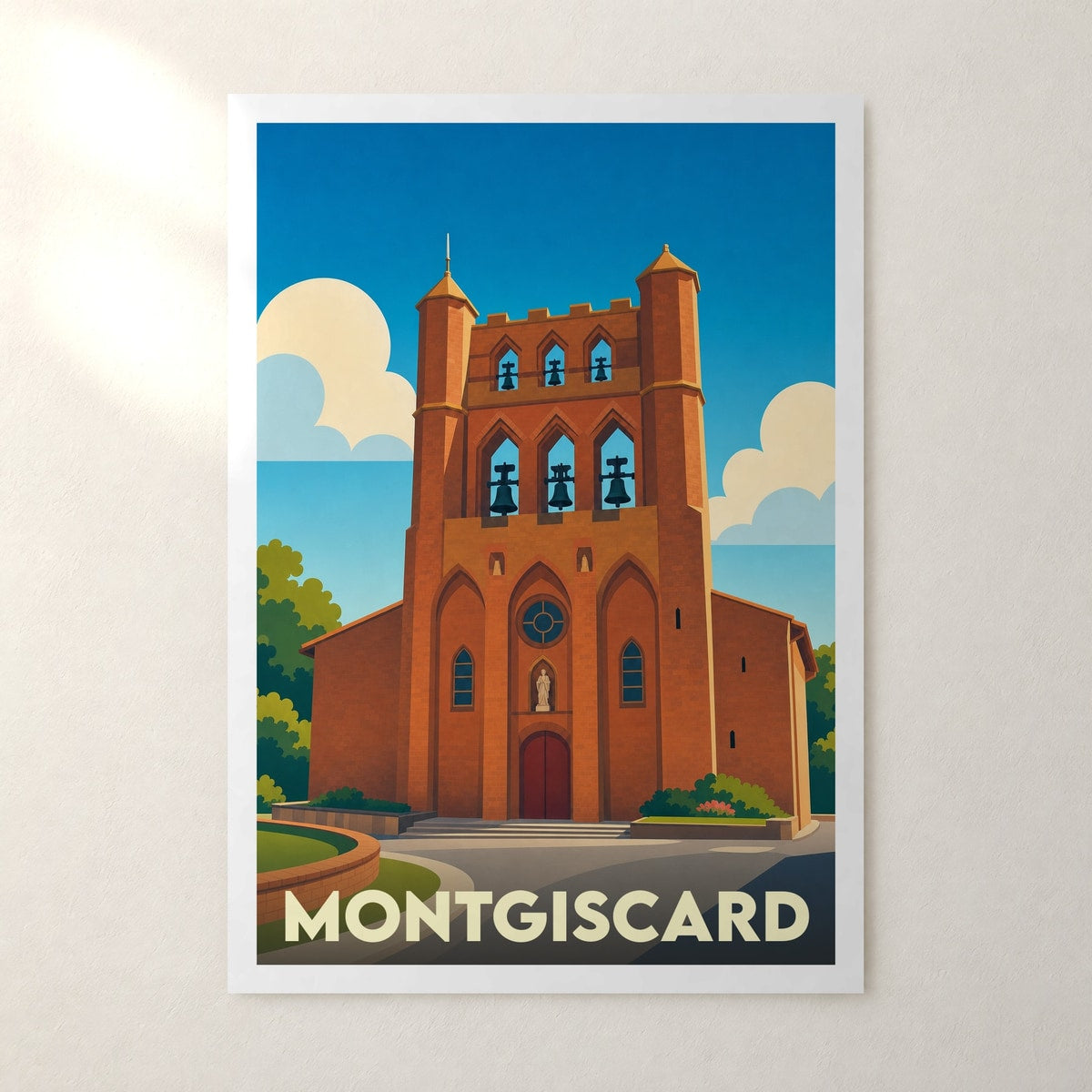 Affiche Montgiscard – sans cadre, accrochée au mur