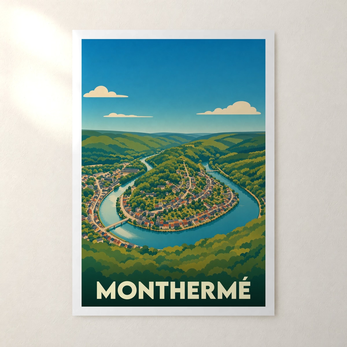 Affiche Monthermé – sans cadre, accrochée au mur