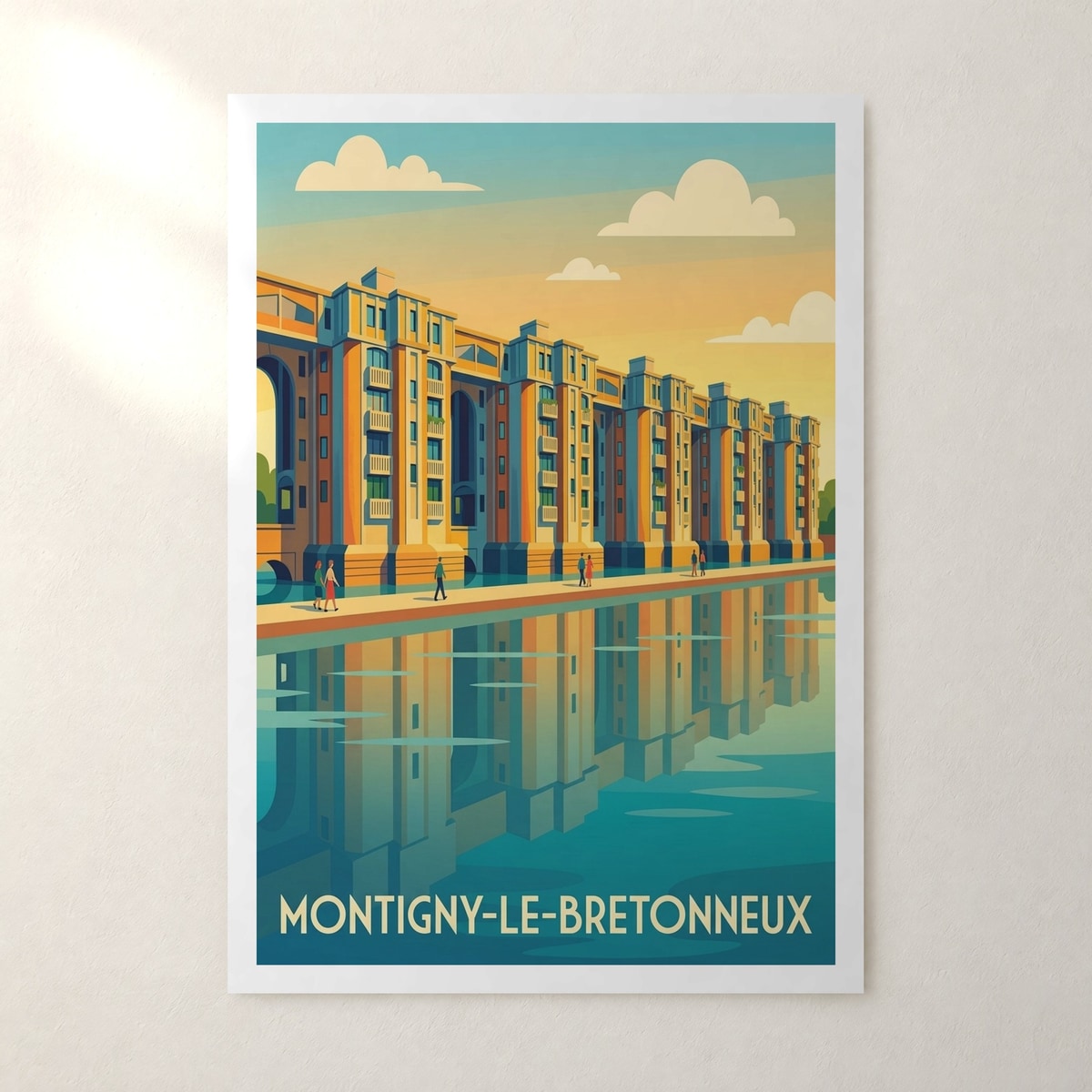 Affiche Montigny-le-Bretonneux – sans cadre, accrochée au mur