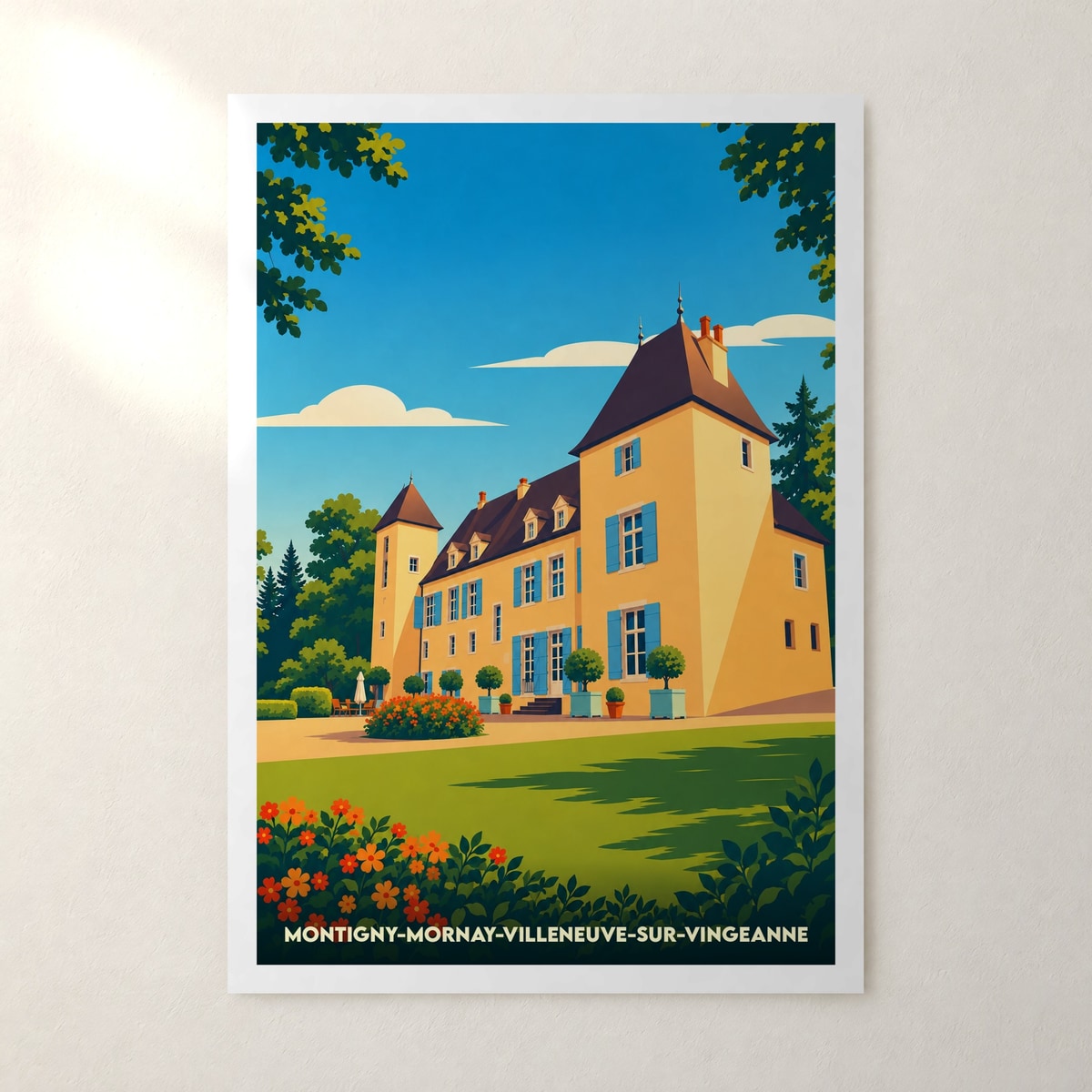 Affiche Montigny-Mornay-Villeneuve-sur-Vingeanne – sans cadre, accrochée au mur