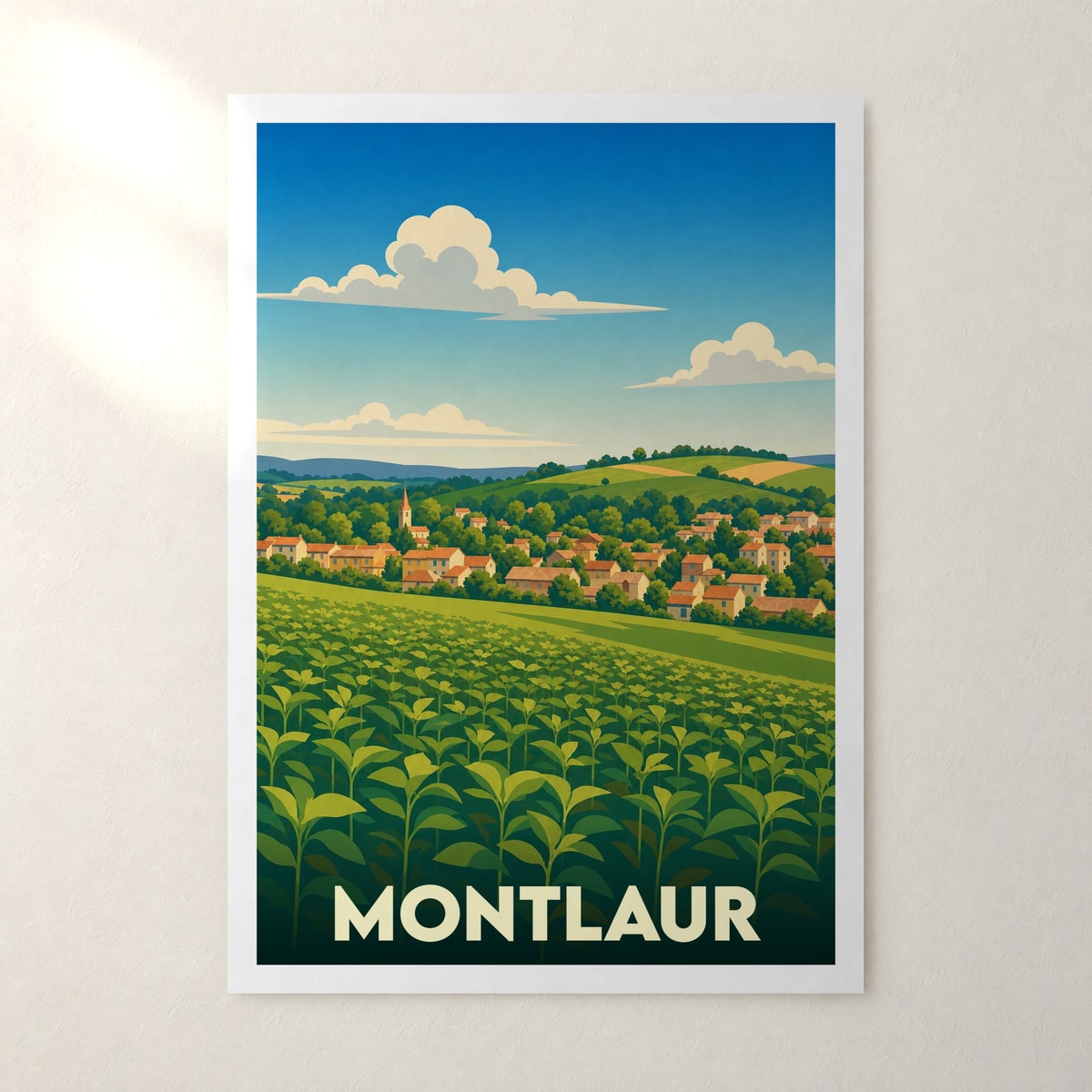 Affiche Montlaur – sans cadre, accrochée au mur