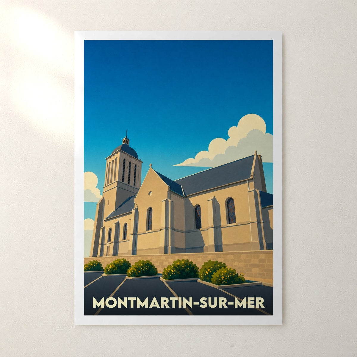 Affiche Montmartin-sur-Mer – sans cadre, accrochée au mur