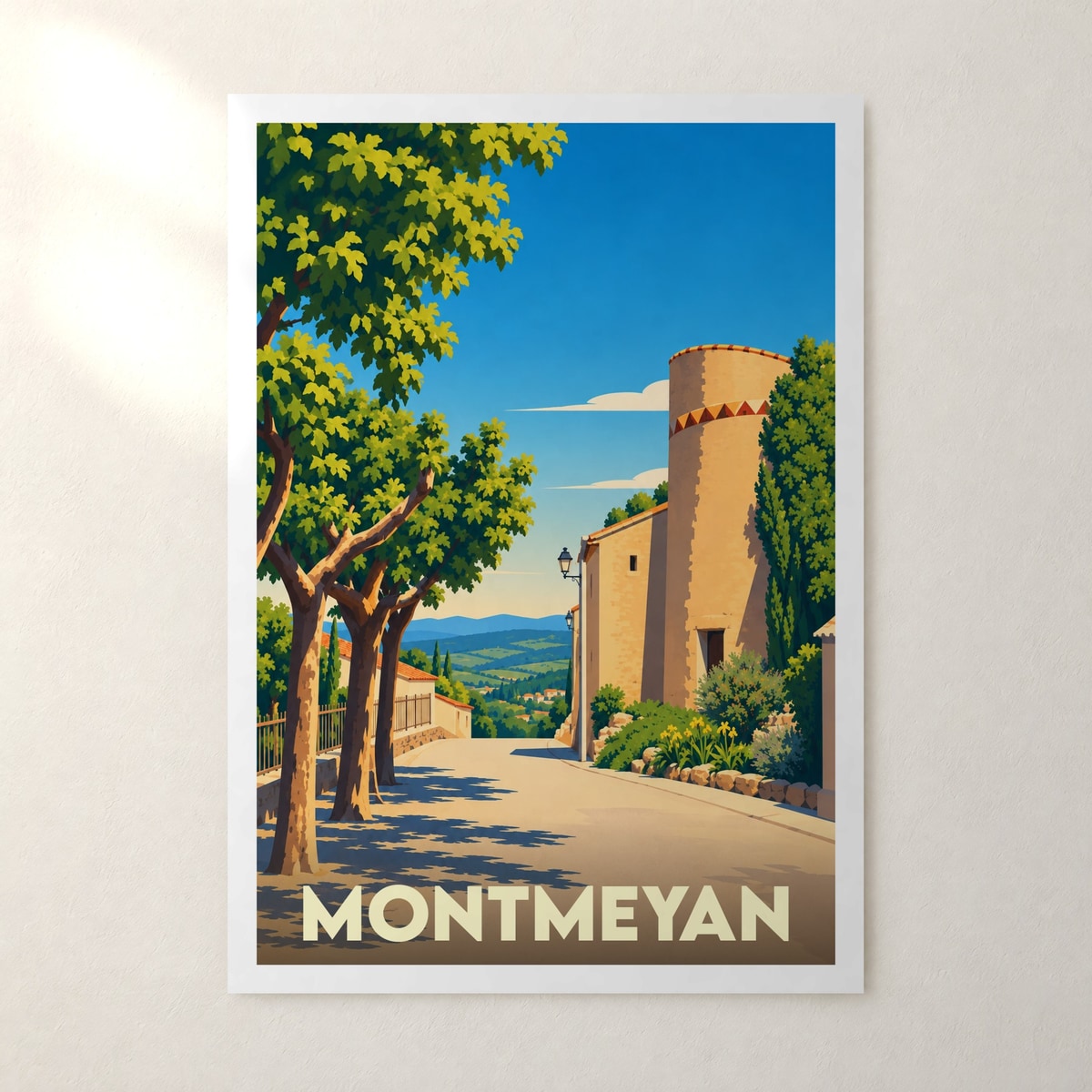 Affiche Montmeyan – sans cadre, accrochée au mur