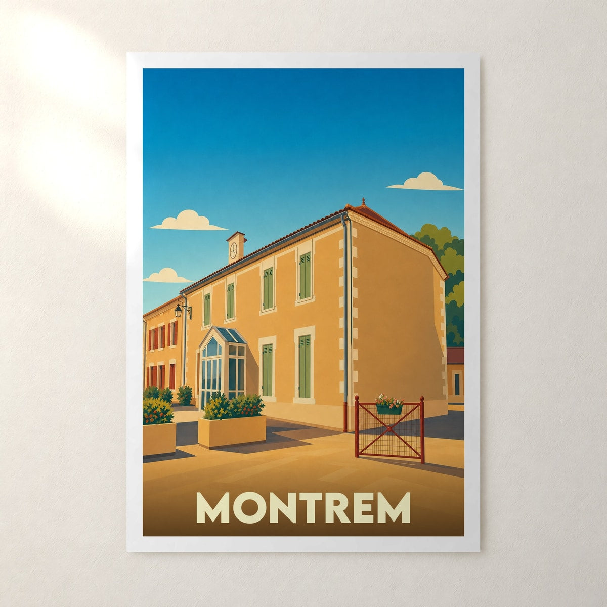 Affiche Montrem – sans cadre, accrochée au mur