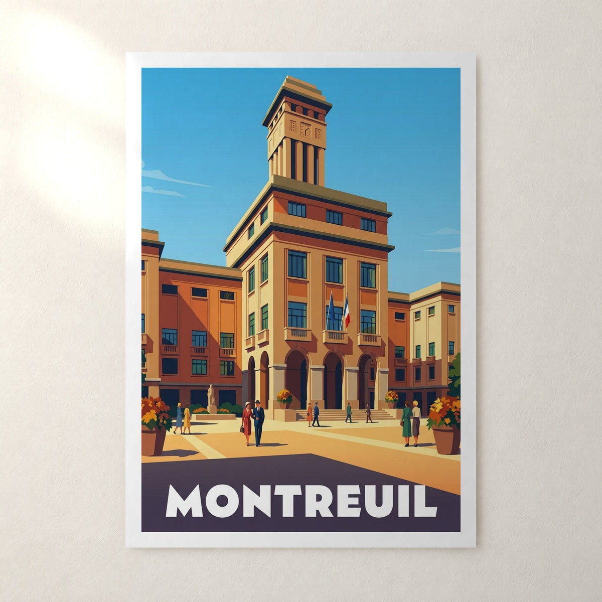 Affiche Montreuil – sans cadre, accrochée au mur