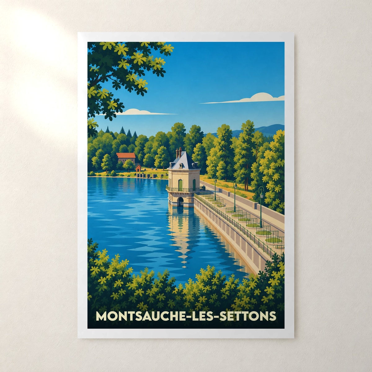 Affiche Montsauche-les-Settons – sans cadre, accrochée au mur