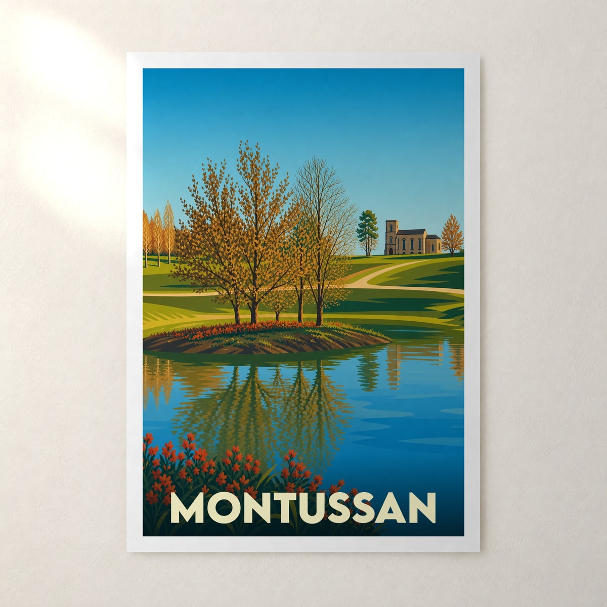 Affiche Montussan – sans cadre, accrochée au mur