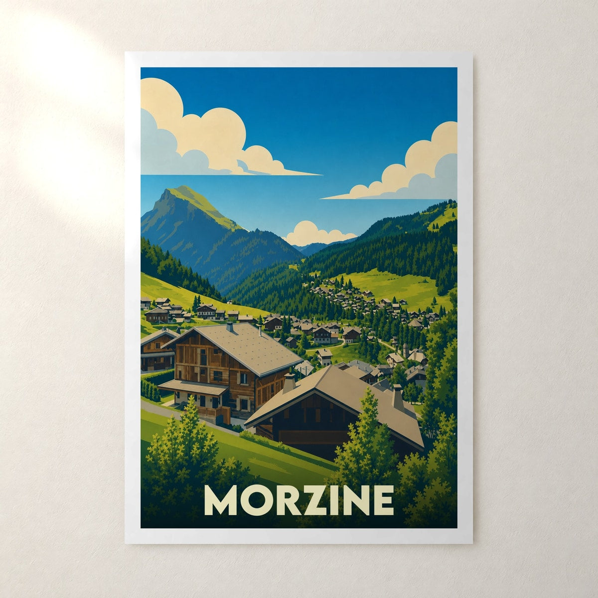 Affiche Morzine – sans cadre, accrochée au mur