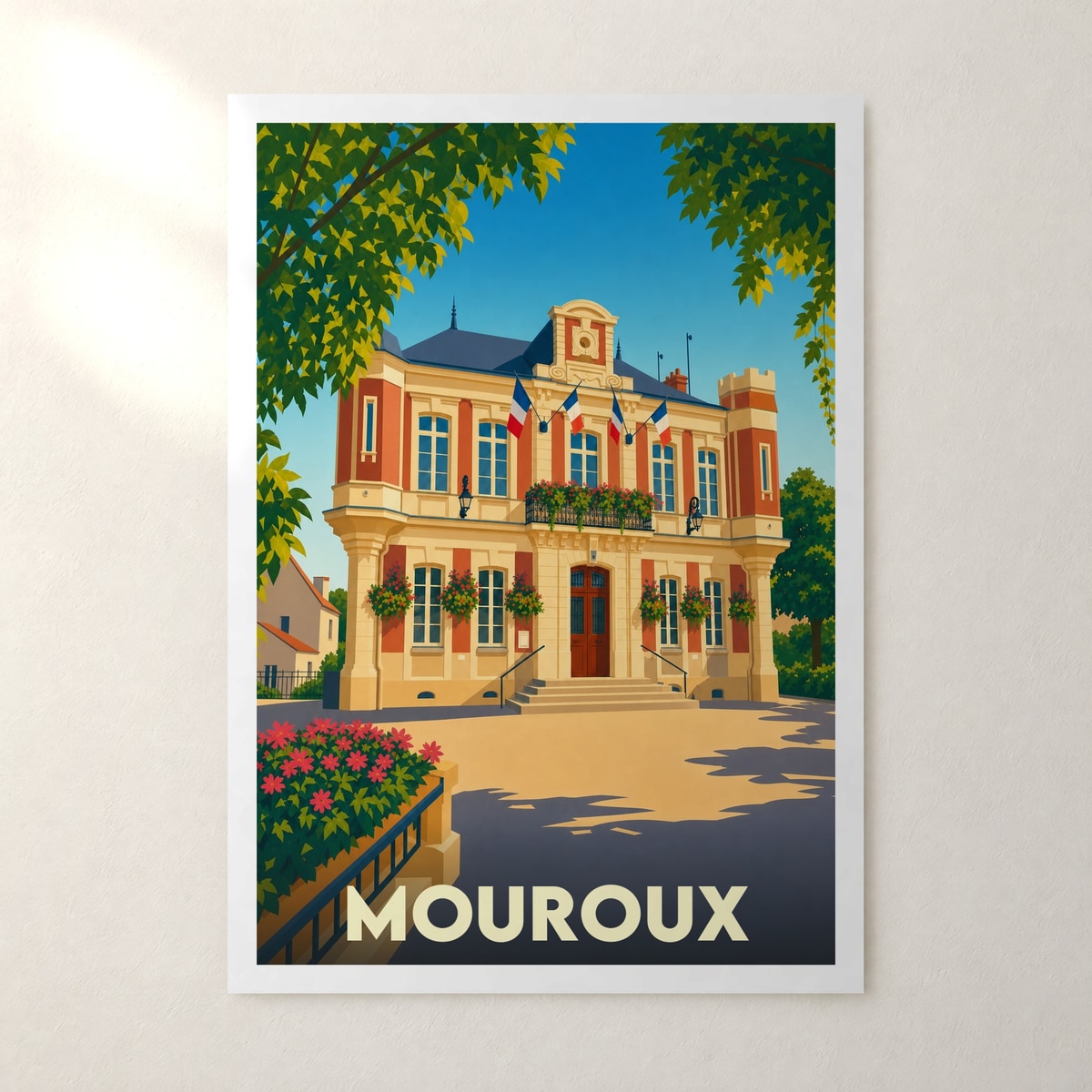 Affiche Mouroux – sans cadre, accrochée au mur