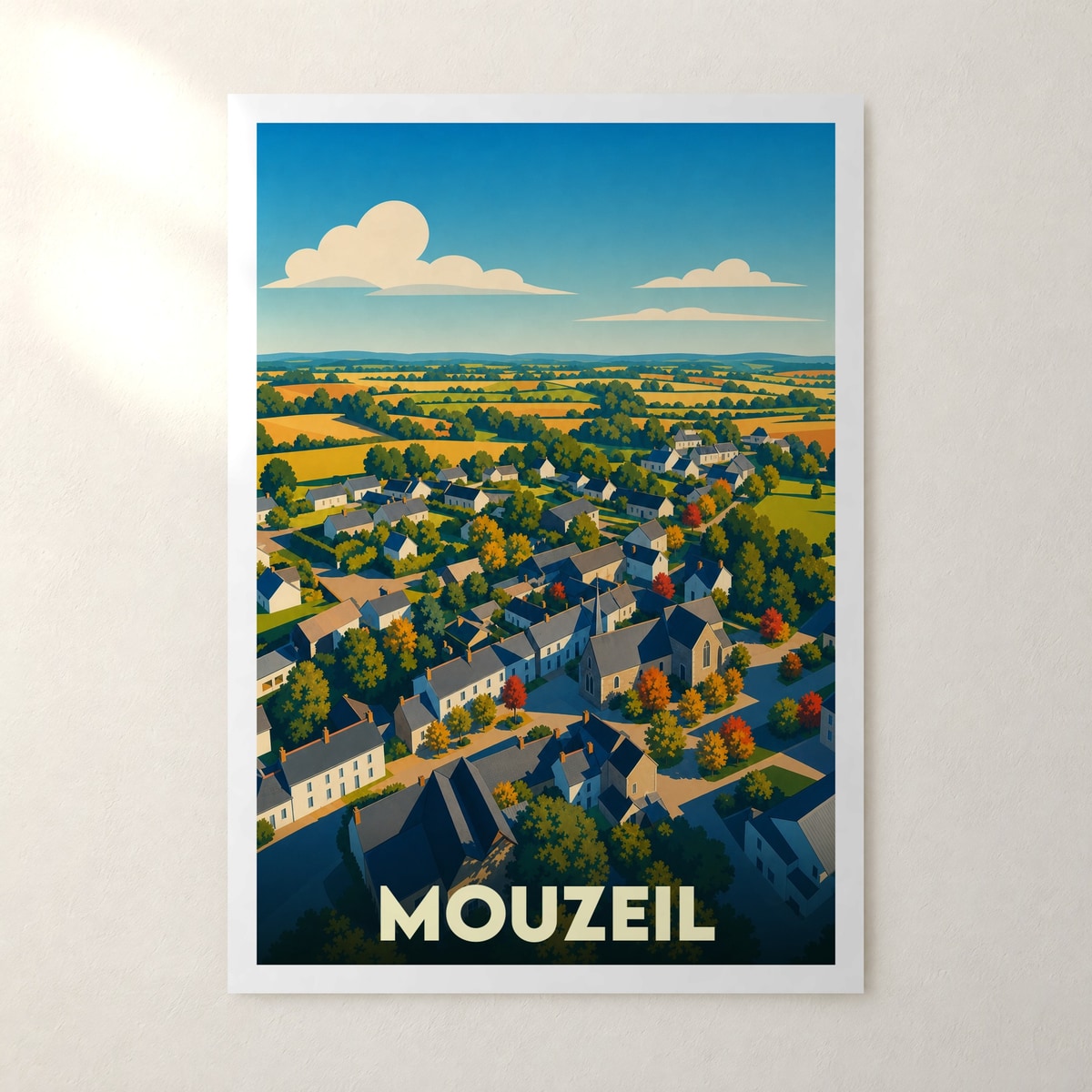 Affiche Mouzeil – sans cadre, accrochée au mur