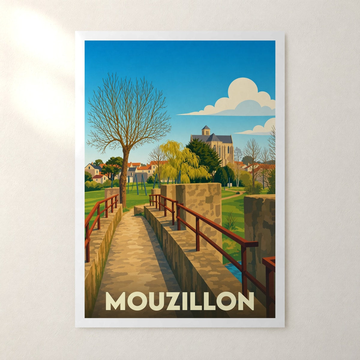 Affiche Mouzillon – sans cadre, accrochée au mur